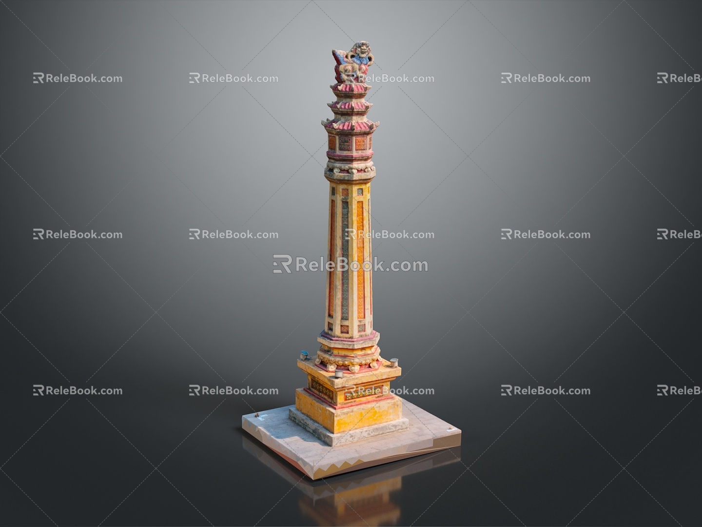 Temple Tower Stone Takatong Tower Pyramid Mayan Pyramid Mayan Stone Tower Totem Tribal Totem 3d model