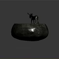 Ancient Bronze Vessel Featuring Intricate Bull Sculpture And Carved Details