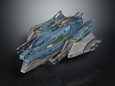 Futuristic Interstellar Spacecraft With Advanced Cosmic Exploration Technology And Design 3d model