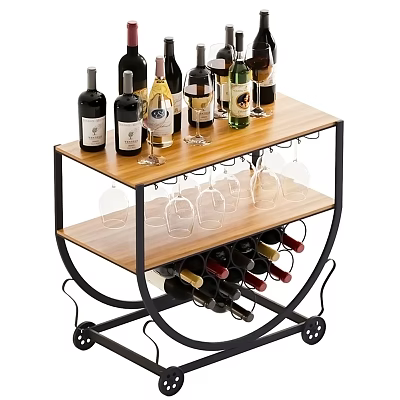 Modern push dining car wine rack 3d model Modern push dining car wine rack 3d model