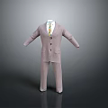 Men's Gray Herringbone Suit Set With White Shirt And Colorful Tie