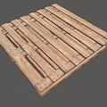 Sturdy Wooden Pallet With Slatted Design For Storage And Shipping Use