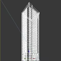 Modern High Rise Office Building With Glass Curtain Wall And Blue Sky Background