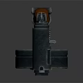 Vintage Revolver Featuring Black Body Wooden Grip And Gold Emblem Cylinder