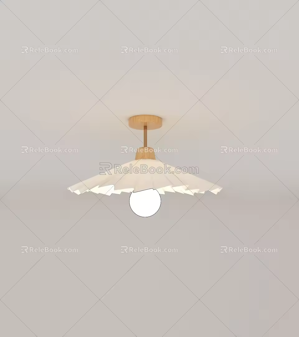 Modern log wind aisle lamp 3d model