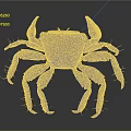 Detailed Crab With Purple Claws Dark Colored Body And Multiple Legs