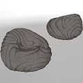 Gray Bean Bag Chairs With Wavy Textured Design For Modern Living Room