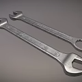 Durable Steel Combination Wrenches With Open End And Box End Design For Hardware Tools 3d model