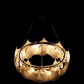 Elegant Layered Ginkgo Leaf Shaped Transparent Glass Chandelier Modern Lighting Fixture