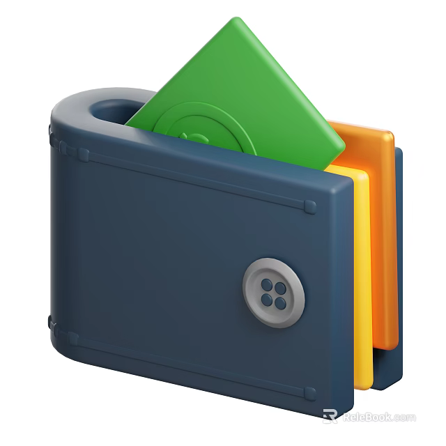 Outdoor Public Waste Sorting Trash Bin With Blue Body Green Yellow Compartments And Button 3d model 