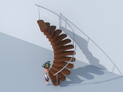 revolving staircase 3d model