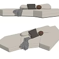 Modern Alien Sofa Multiplayer Sofa 3d model