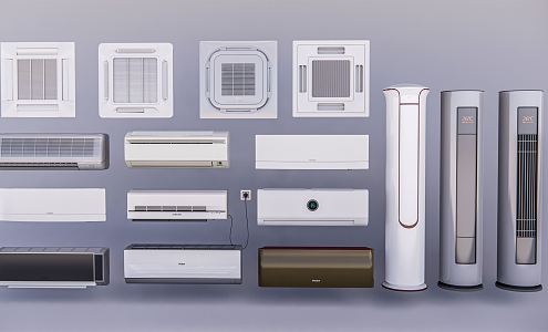 Modern air conditioner air conditioner combined outlet wall-mounted air conditioner air conditioner return new outlet 3d model