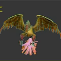 Mythical Phoenix Game Character With Flaming Wings And Fiery Tail