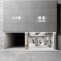 Modern Clothing Store Interior Design With Hanging Clothes Reception Desk And Sofa Area