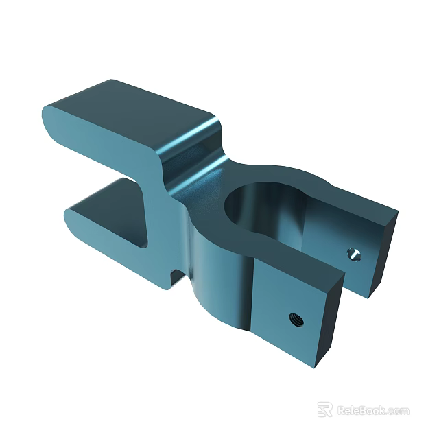Precision Metal Mechanical Industrial Component With Holes And Structural Design 3d model 