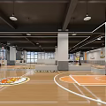 Leap Basketball Gym For Youth Physical Training With Glass Facade And Interior Facilities