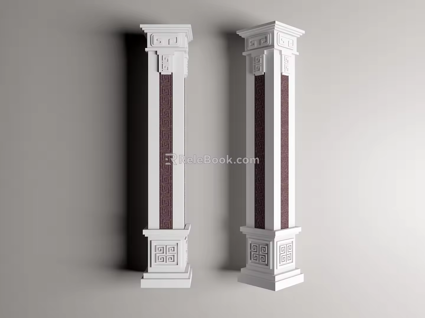 Chinese Roman Column Gypsum Column Carved Column Gypsum Component Building Component Stigma Head Carved Column 3d model