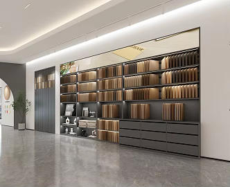 Modern Material Cabinet Display Cabinet Color Plate Cabinet 3d model