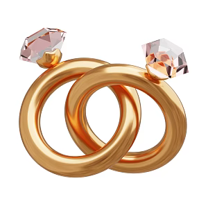 Modern Ring Diamond Ring Gold Ring 3d model