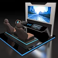 Advanced Driving Simulator With Dual Seats Large Screen And Control Panel