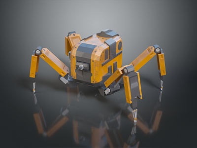 Robot Spider Robot Mecha Spider Science Fiction Spider Mechanical Spider Battery Spider Tower Defense 3d model