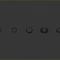 Metal Mechanical Parts Industrial Connectors Arranged On Gray Background With Reflective Surface
