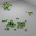 Beautiful Natural Scenery With Green Lotus Leaves And Yellow Flowers On Calm Water