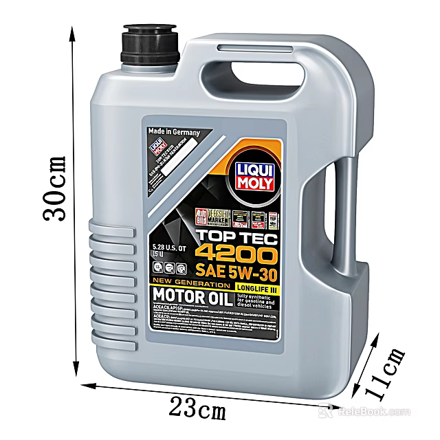 Liqui Moly TOP TEC 4200 5W-30 API SN Plus Motor Oil 30cm Height 11cm Width 3d model 