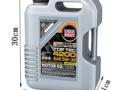 Liqui Moly TOP TEC 4200 5W-30 API SN Plus Motor Oil 30cm Height 11cm Width 3d model