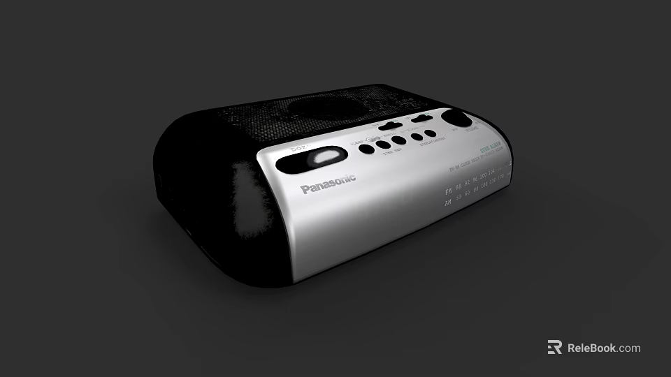Panasonic Electronic Device With Black And Silver Design Control Buttons And Interface Ports 3d model 
