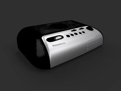 Panasonic Electronic Device With Black And Silver Design Control Buttons And Interface Ports 3d model