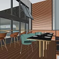 Modern Bar Table 3d model