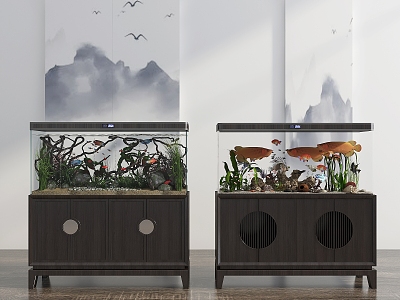 New Chinese Fish Tank 3d model