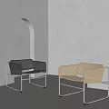 Modern Minimalist Dining Chairs With Woven Seats And Metal Frames In Gray Interior