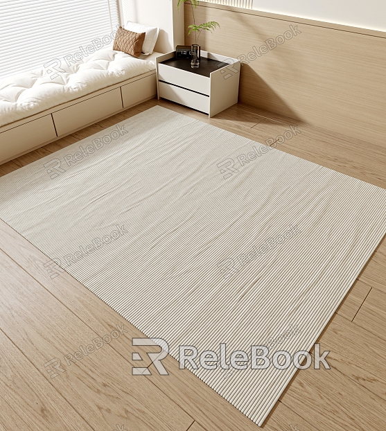 Cream Style Plain Carpet Beige Carpet Striped Carpet Square Carpet model