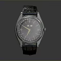 Stylish Leather Strap Watch With Round Dial And Metal Case Fashion Accessory
