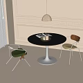 Modern Coffee Table and Chair Casual Table and Chair Negotiation Table Dining Chair 3d model