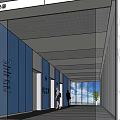 modern elevator hall 3d model