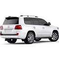 White SUV Car With Alloy Wheels Roof Rack And Sturdy Exterior Design