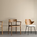 Various Stylish Wooden Dining Chairs With Different Designs Armrests And Seats