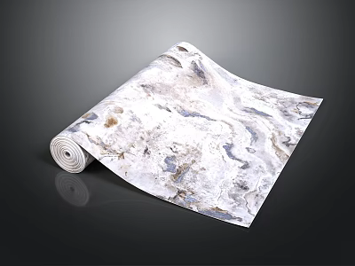 Marble Texture Waterproof Kitchen Mat Roll For Home Decor And Protection 3d model
