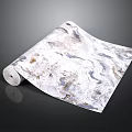 Marble Texture Waterproof Kitchen Mat Roll For Home Decor And Protection 3d model