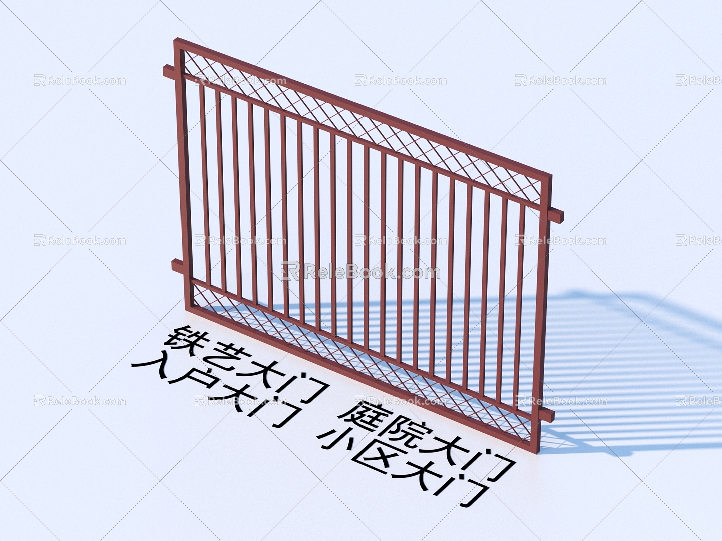 Wrought Iron Gate Courtyard Gate Entrance Gate Community Gate 3d model