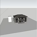 Modern rural self-built villas 3d model