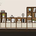 Nordic Bookcase Bookshelf 3d model