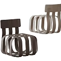 Modern Wooden Leisure Chair With Unique Curved Slat Structure And Color Options