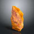 Yellow And Pink Stone Sculpture Carving With Irregular Shape Design