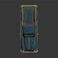 Vintage Blue Truck Model With Rustic Finish And Retro Design On Dark Background