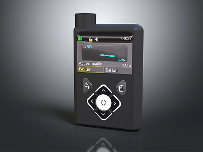 Sleek Black Handheld Digital Device With Display Screen Control Buttons And Input Function 3d model